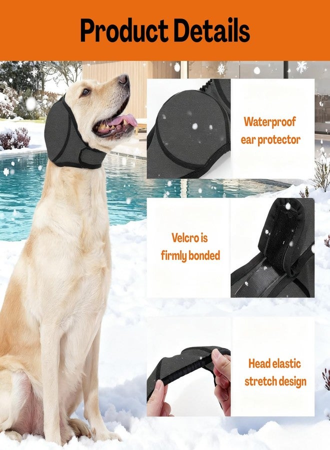TecoKart® Dog Ear Muffs for Noise Protection, Black L Size (Head Circumference 45-60CM, Recommended Weight 30-42.5KG) | Ear Muffs for Dogs Noise Cancelling, Dog Ear Protector for Crackers Sound & Cold - Image 3